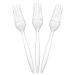 Clear Plastic Forks Heavy Duty Disposable Forks for Party Supply Pack of 80