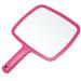 Accessotech Professional Handheld Salon Barbers Hairdressers Paddle Mirror Tool with Handle (Pink)