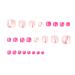 QINGGE Nude Pink Square Fake Toenails with Swirls Design - 24 pcs Glossy Acrylic Toe Nail Tips for Women - Buy Online on GoSupps.com