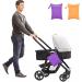 Yontree 2 Pcs Waterproof Reusable Nappy Bags | Wet Dry Clothes Storage Bag | Double Zipper Pockets | Washable | Purple+Orange - Buy Online on GoSupps.com