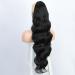 Luovce Synthetic Ponytail Extension Body Wave Drawstring Ponytail Hair Extension 24 inches #1B Colour - Buy Online on GoSupps.com