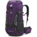 RuRu monkey Hiking Backpack With Rain Cover - Purple - 60L