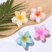 Plumeria Flower Hair Claw Clips - 7Pcs Slipproof Plastic Hairpins | Trendy Hawaiian Accessories for Weddings & Beach Parties - Buy Online on GoSupps.com