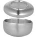 Minkissy Metal Holder Set - 2 Cream-Colored Care Lids Bowls for Hairdressers | Polished Gift for Men | Perfect for Razors - 11x11x6.5cm - Buy Online on GoSupps.com