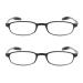 Mcoorn Reading Glasses Lightweight Flexible Anti-Reflective Blue Light Filter with Case 2 Black 2.5 x