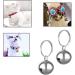 Partns Silver Dog Bells - 5 Pack Jingle Bells for Dog Collars & Decor | Durable Metal Key Rings - Buy Online on GoSupps.com