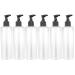 Beaupretty 6Pcs 250ml Soap Dispenser Pump Bottles Travel Empty Lotion Pump Bottle Refillable Bottle for Liquid Soap Lotions Shampoo (Clear) Transparent