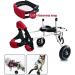Dog Wheelchair Pet Wheelchair for Handicapped Lightweight Adjustable Wheelchair for Back Legs for Small Medium Large 2-Wheel Red - Buy Online on GoSupps.com
