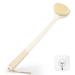 Back body scrubber brush for shower peeling shower brush for body body-bridge-foot peeling peeling with a long range and non-slip handle for men and women (43cm cream white))