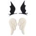 Beaupretty 2 Pairs Angel Wings Hair Clips Plush Cartoon Angle and Demon Non Slip Hair Clamps Barrettes Hair Accessories Assorted Color