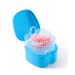 JMU Denture Bath Case Denture Cup for Soaking Dentures Orthodontic Retainer Case with Strainer Basket Tray Retainer Cleaner Case for Both Bottom and Top Dentures Mouth Guard Invisalign