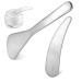 SEWOART 2pcs Reusable Spatula Cosmetic Spatula Korean Makeup Spatula Eye Cream Spoon Metal Makeup Spatula Skin Scraper for Lip Bracket Stainless Steel Mini