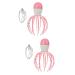 Beavorty 2st massager of electrical scalp scratchy scratchy head massage with tingling scalp massage brushes scratching post for the scalps ABS shock pink baby octopus