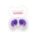 KONA81 Accessories -Ear Plugs with Storage Case Chlorine-Proof Waterproof Soft Comfortable Lightweight Reusable Unisex for Adults Men Women Children Purple