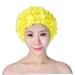 Women Swim Cap Flower Swim Cap Breathable Floral Swimming Hat Fashionable Swim Cap for Women Yellow Flower Swim Cap