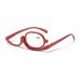 Iynwbjts Lupe make-up reading glasses personalized one-piece rotating women's make-up glasses high-resolution fashion reading glasses (Color: Pearlescent Red Size: 4.00) 4.00 Pearlescent Red