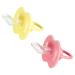 Silicon Schnuller calms Schnuller soft pacifier BPA-free pacifier baby pacifier pacifier with knobs pacifier with dustproof cover suitable for 0-18 months yellow+pink 2 pieces