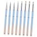 Gadpiparty UV Gel Nail Tools Nail Gel Manicure Tools Rhinestone Tool Nails Gel Colored Drawing Tool for Manicure Nail Art Brush Nail Art Liner Nail Flower Nail Art Pen Eyeliner Carved Size 7 Picture 1 - Buy Online on GoSupps.com