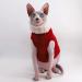 Winter Warm Faux Fur Sweater for Sphynx Cats, High Collar Coat & Pajamas Apparel - X-Large Size, Christmas Wine - Buy Online on GoSupps.com