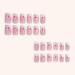 24Pcs Pink Flower French Tip Press-On Nails | Short Square Artificial Fake Nails for Women & Girls | Full Cover Stick-On Nail Art Supplies - Buy Online on GoSupps.com