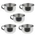 Bonarty 5pcs Rust Proof Stainless Steel Men's Barber Shaving Mug Bowl Soap Cup for Brush