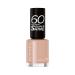 Rimmel 60 Seconds Super Shine Colour Block Nail Polish - Ultra Shine and Long Lasting - Quick Drying Kiss in the nude 8 ml (Pack of 1)