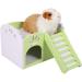 Double-Decker Hamster House Food Color Easy to Clean Nest Hideaway Room - Green | For Hamster, Guinea Pig, Chinchillas, Mice, Rats - Buy Online on GoSupps.com