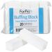 ForPro Buffing Block Super White 180/240 Grit Four-Sided Manicure and Pedicure Nail Buffer 3.75 L x 1 W x 1 H 20-Count