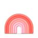 Suavinex silicone teether for babies + 0 months soft light rainbow pink