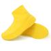 TCCFCCT Waterproof Shoe Covers, Reusable Silicone Shoe Protectors for Men, Women, Durable, Easy to Carry, Nonslip Rain Shoe Covers for Rain, Snow, Car Washing, Camping 1 Pair Yellow Large
