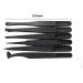 6-Piece Stainless Steel Tweezers Set Eyebrow Hair Pluckers for Hair Beauty Black Stainless Steel Eyebrow Tweezers Set - Buy Online on GoSupps.com