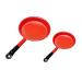 Zerodeko 2pcs Mini Pan Miniature Kitchenware Miniature Scene Models Playhouse Accessories Miniature Kitchen Accessories Flat Skillet Pans Griddle Doll House Fry Pan Alloy Metal Cooking Pot