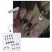 24 Pcs Ballerina Coffin Artificial Nails - Butterfly French Design Press-On Acrylic Fingernails for Women & Girls - Buy Online on GoSupps.com