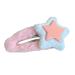 hgnxa Plush Star Shape Hairpins Hot Girls Layered Star Hair Clip Carnival Photography Hair Clip for Woman Ponytail Hair Clip Pink