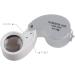 Snowmanna-40x 25mm Illuminated Eye Loupe Jewelry Magnifier Magnifying Glass Jewelry Loupe Tool with Dual Led Lighting (silver) - Buy Online on GoSupps.com