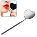 Lash Mirror  Detachable Heart Shape Eyelash Mirror with Knurled Handle  45  Angle Design Hand Mirror  for Eyelash Extension  Lipstick and Mascara Applying  Eyeliner Drawing