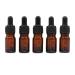 VASANA 5Pcs 5ml Empty Refillable Amber Glass Graduated Dropper Bottle Container Jar Pot Holder with Glass Pipette Dropper for Essential Oil Perfume Aromatherapy