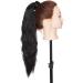 20 Inch Dark Black Corn Wave Ponytail Clip in Hair Extension for Women - Real Long Wavy Wrap Around Hairpiece - Buy Online on GoSupps.com