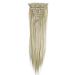 S-noilite 17-26 Inches(43-66cm) 8pcs Long Full Head Clip In Hair Extensions Extension Sexy Lady Fashion Choice 60 Colours (23 Inches-Straight Bleach Blonde) Bleach Blonde 23 Inch
