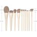 DFHBFG 10-Piece Wooden Handle Makeup Brush Set - Large Powder Eye Shadow Blush & High Gloss Brushes for Flawless Application | International Shipping Available - Buy Online on GoSupps.com