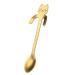 COMVIP Cartoon Cuill re en Forme Chat Caf Th en Acier Inoxydable Spoons Or