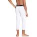 LEAO Youth Boys 3/4 Compression Pants with Knee Pads Cool Dry Basketball Tights Sports Capri Leggings White Small - Buy Online on GoSupps.com