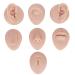 Body Piercing Practice Model Simulation Ear Model Soft Nose Tongue Model Silicone for Beginners (Medium Skin Color)