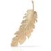 Women Hairpin Big Feather Leaf Hair Clips Minimalist Dainty Hair Clips French Barrette Headwear Edge Clip Clamps Golden Duckbill Clip