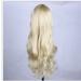 BGHJUE Yellow Long Curly Synthetic Wig - Blonde Front Wig for Women Natural Wave Halloween Costume Hair - Buy Online on GoSupps.com