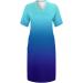 Fudule Plus Size Short Sleeve Summer Dress with Pockets | Casual Midi Dress (Blue, XL) - Buy Online on GoSupps.com