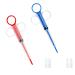 Tafaftl 2 pieces tablet feeder plastic tablet provider Medication Feeder Pet Pusher Spray Tablet Supports for Cats Small Dogs (red and blue)