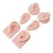 Human Ear Model Ear Model 3 Pairs Earring Elastic Band for Piercing Practice Props (Light Skin Color)