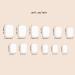 Buy Black French Tip Press On Nails - Short Square Glitter False Nails | 24 Pcs Acrylic Full Cover Design for Women - Buy Online on GoSupps.com