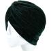 Dark Green Minkissy Velvet Bath Hair Towel Head Wrap | Decorative Makeup Headband Gift for Christmas - Buy Online on GoSupps.com